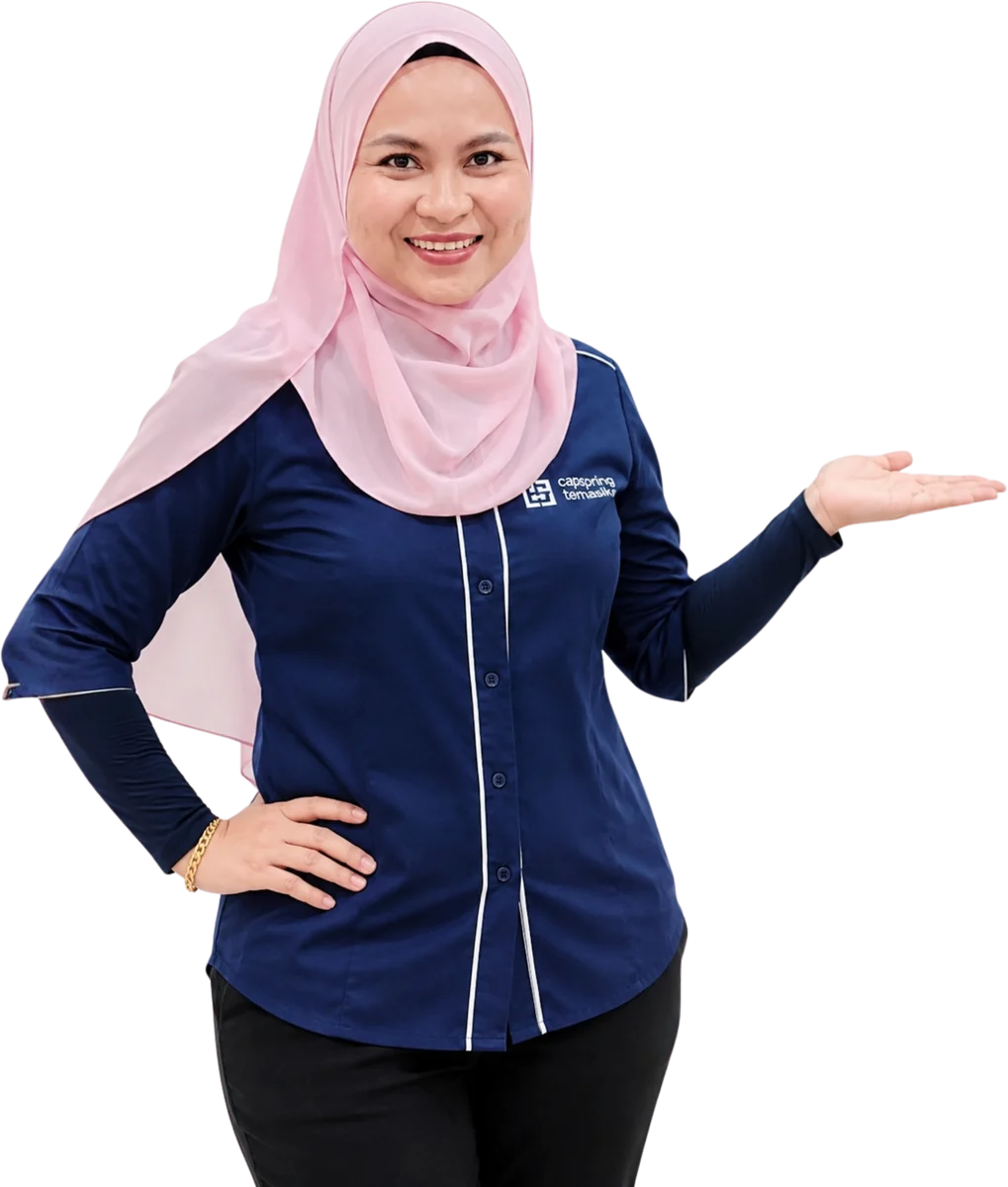 Saliza Binti Mohd Yunus presenting the plans